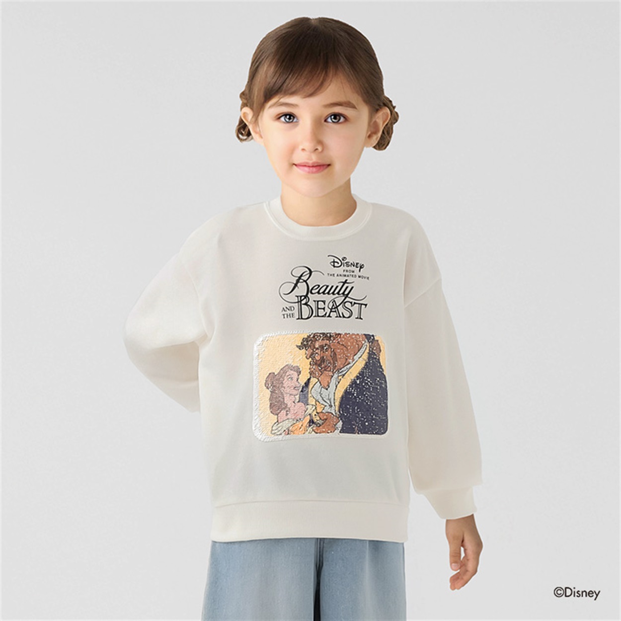 Disney 美女と野獣/スパンコールトレーナー 女の子 キッズ 100cm-130cm