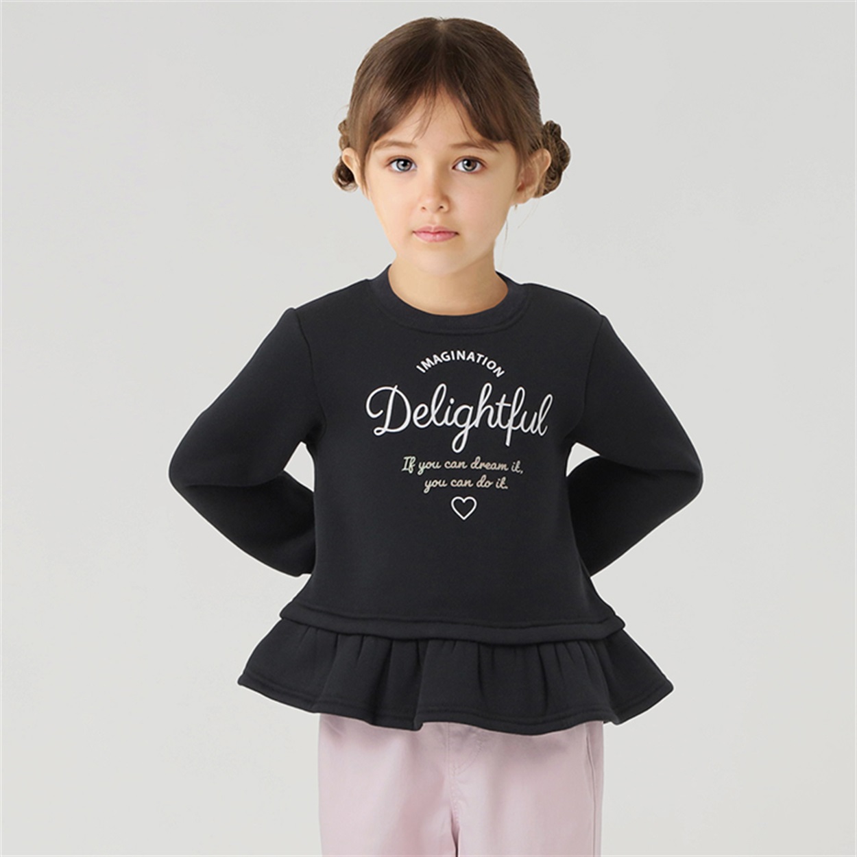 裏起毛裾フリルトレーナー 女の子 キッズ 100cm-130cm | イオン