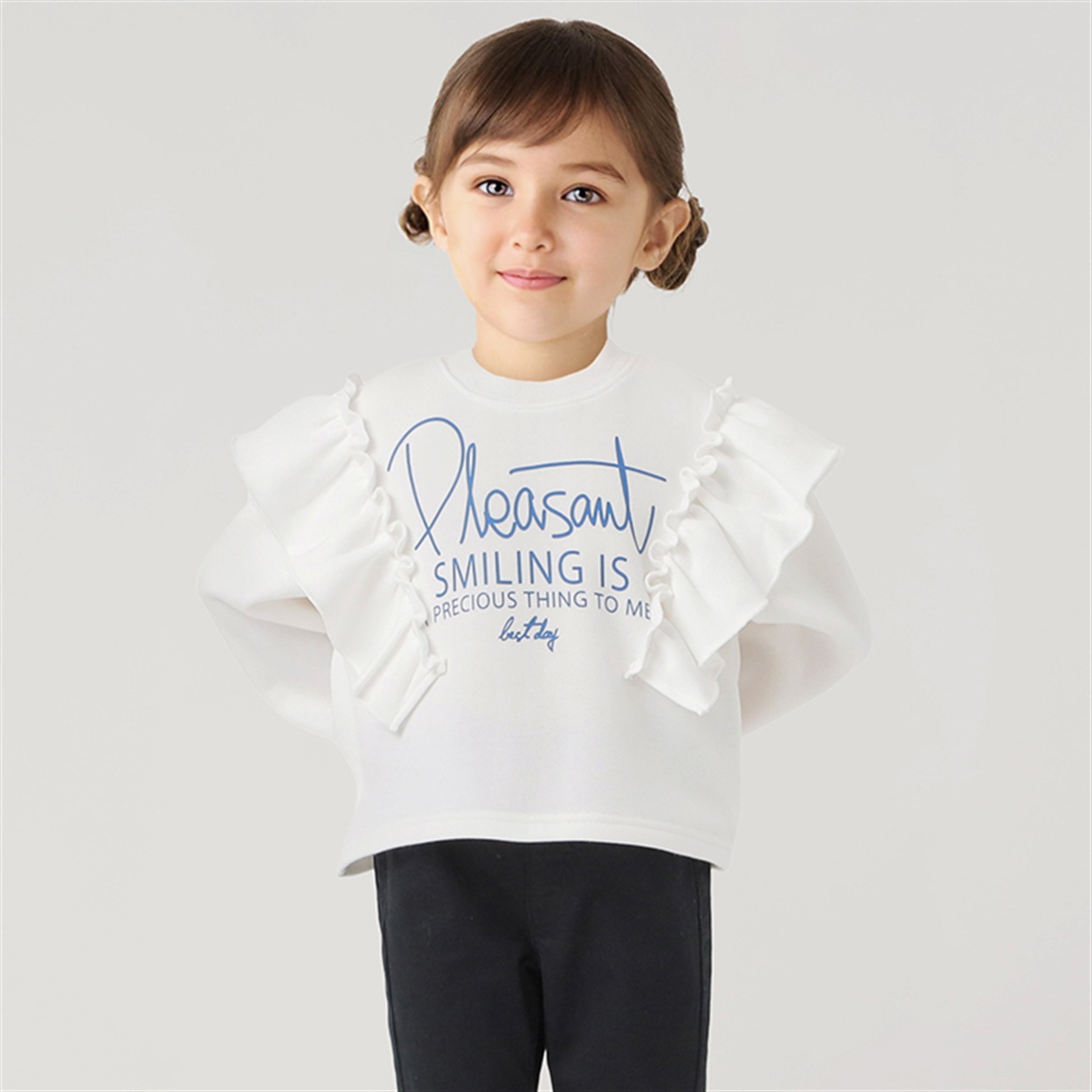 裏起毛肩フリルトレーナー 女の子 キッズ 100cm-130cm | イオン