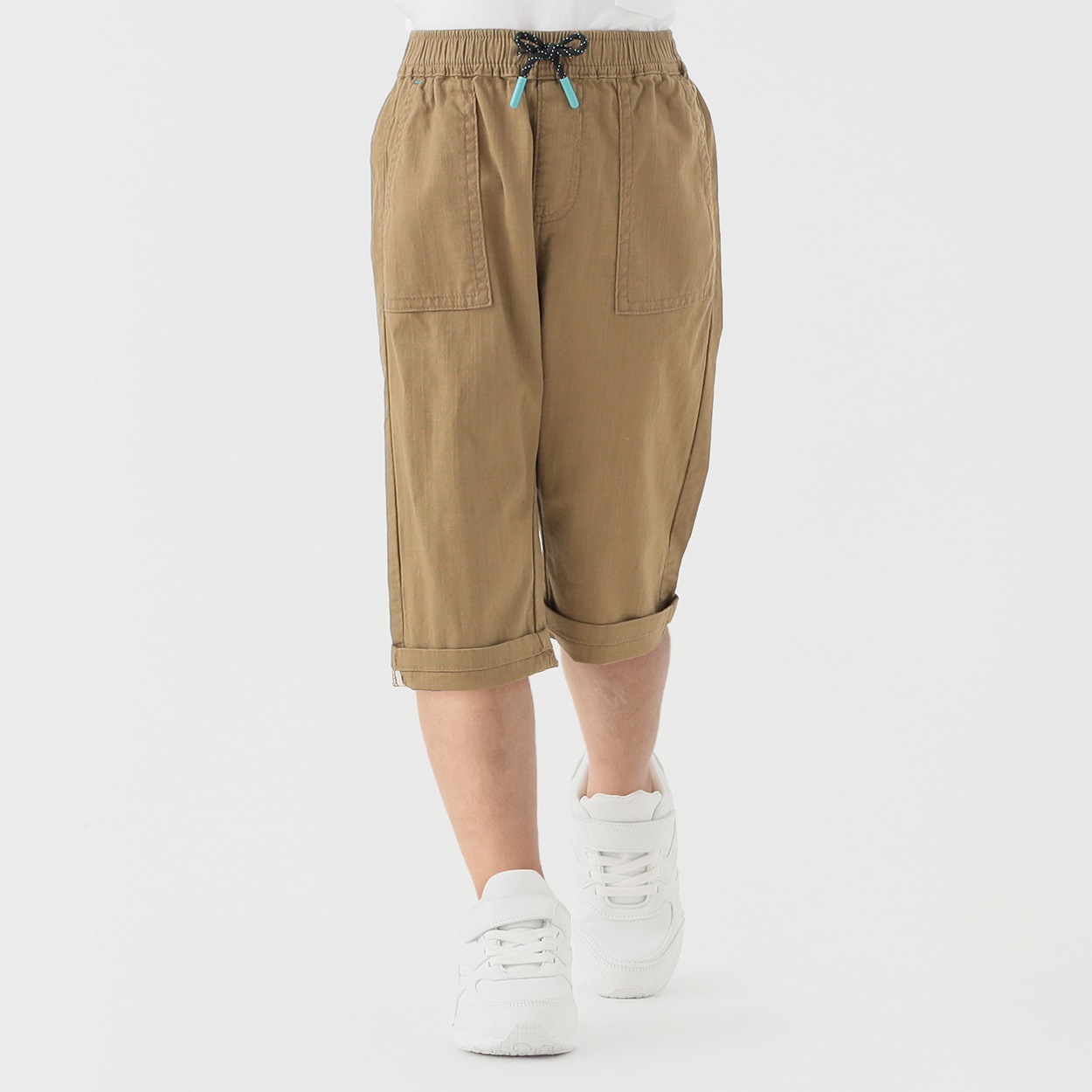 麻風ストレッチ七分丈パンツ 男の子 キッズ 100cm-130cm | イオン