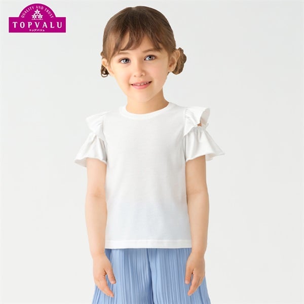 テマ楽COOL 肩あきTシャツ トップバリュ 女の子 キッズ 100cm
