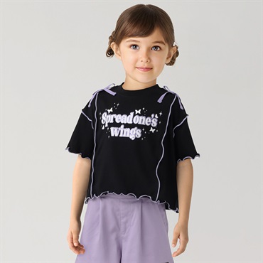 PIAMON(ピアモン) メローＴシャツ キッズ 女の子 110cm-130cm(ブラック-120cm)