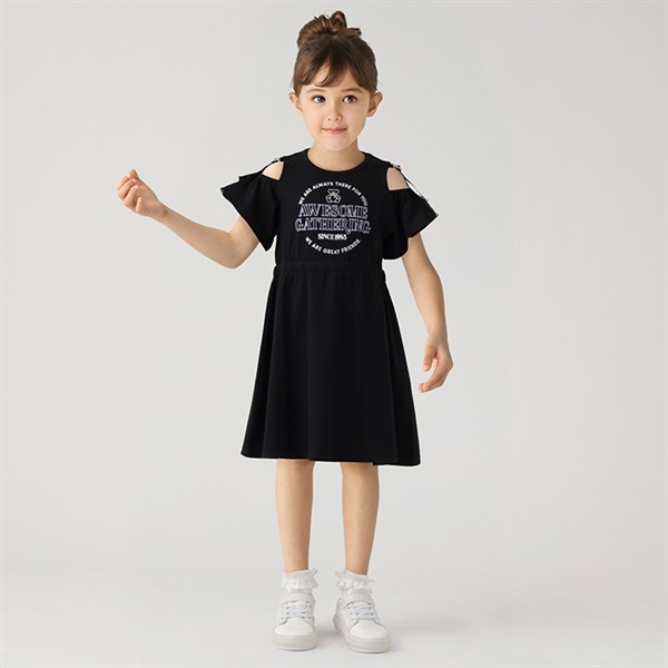 PIAMON(ピアモン) 肩あきワンピース キッズ 女の子 110cm-130cm