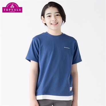 テマ楽COOL 半袖Ｔシャツ 男の子 トップバリュ キッズ 130cm-160cm(ブルー-140cm)