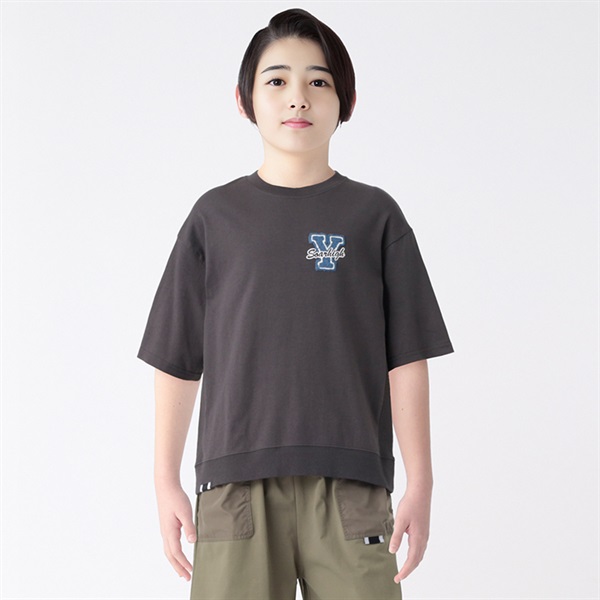 天竺胸Yさがら刺繍スウェットTシャツ 男の子 キッズ 130cm-170cm