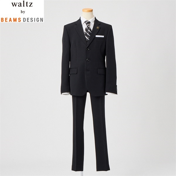美品✨waltz by BEAMS DESIGN 黒スーツ 5点セット150㎝ waltz by BEAMS DESIGN 3ツ釦ジャケットスーツ キッズ 男の子
