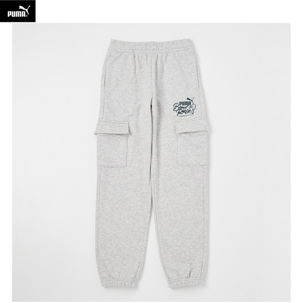 PUMA バスケットボールFRANCHISE COREパンツ L 裏起毛 グレー PUMA(プーマ) 裏起毛カーゴパンツ キッズ 130cm-160cm | イオン