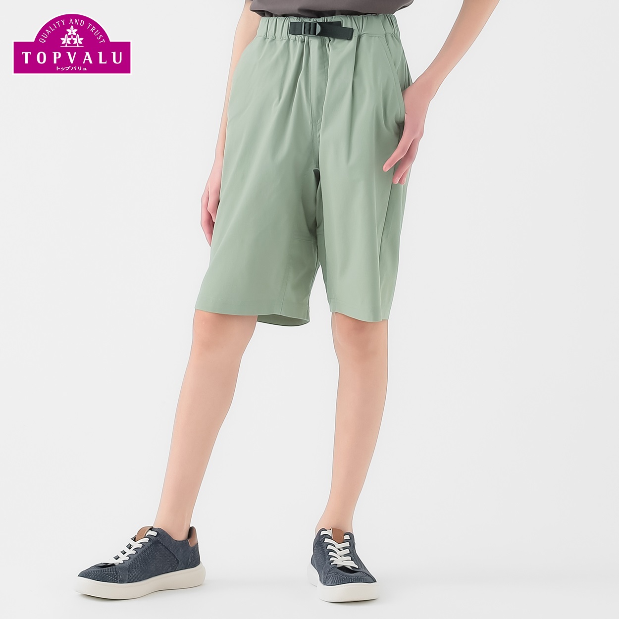 ストレッチはっ水 ハーフパンツ 男の子 トップバリュ キッズ 130cm-160cm(カーキ-130cm)