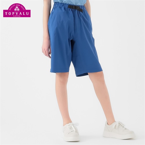 ストレッチはっ水 ハーフパンツ 男の子 トップバリュ キッズ 130cm-160cm(ブルー-130cm)