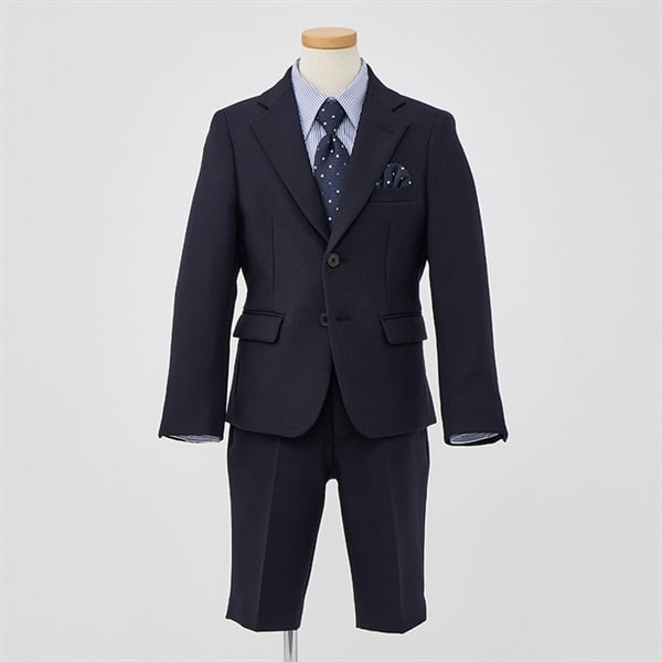 ORIVER HOUSE ネイビーへリンボン2釦スーツ キッズ 男の子 フォーマル