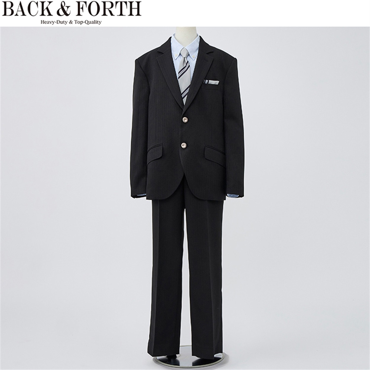 BACK＆FORTH ヘリンボンB体三点スーツ キッズ 男の子 フォーマル