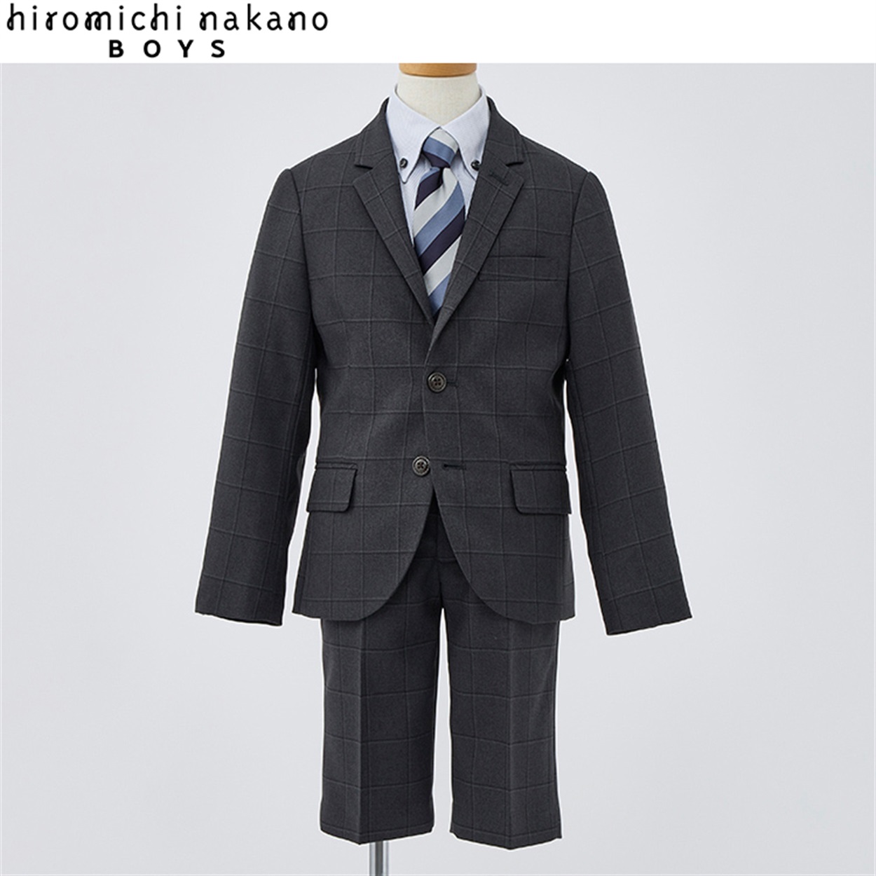 hiromichi nakano boys グレーシャツ三点スーツ キッズ 男の子