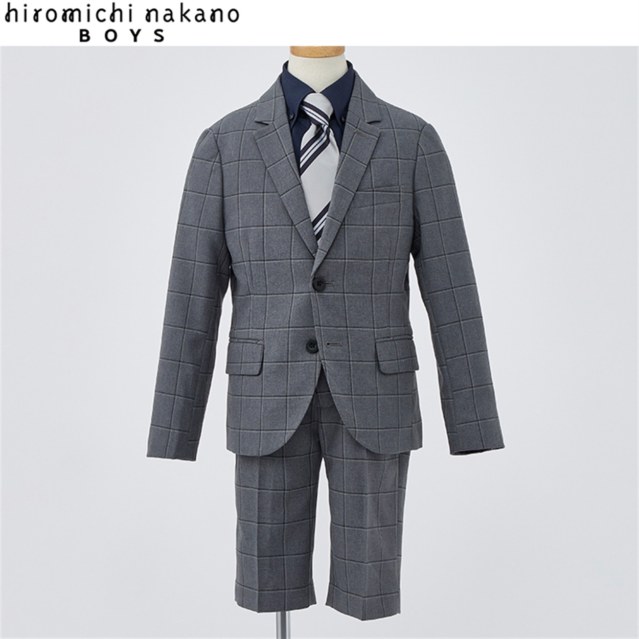 hiromichi nakano boys ネイビーシャツ三点スーツ キッズ 男の子