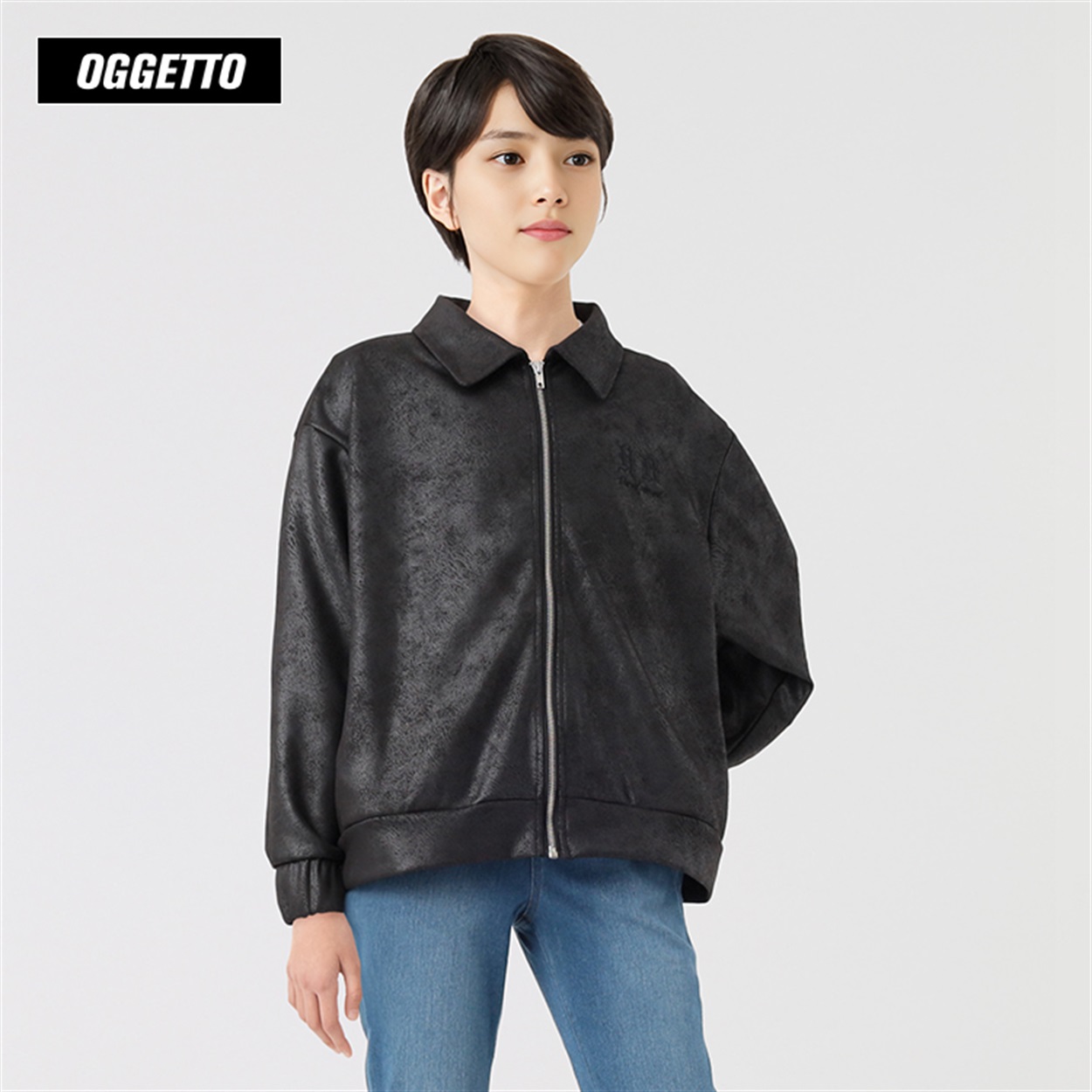 OGGETTO(オジェット) スウェード調ポンチスイングトップジャケット