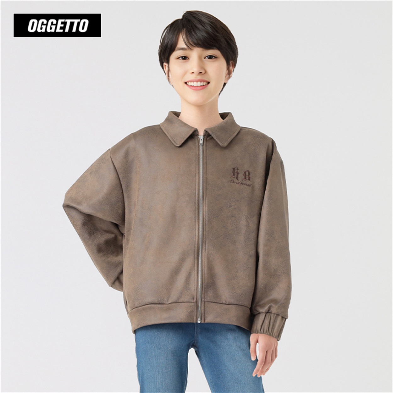 服/ファッション 98 OGGETTO(オジェット) スウェード調ポンチスイングトップジャケット