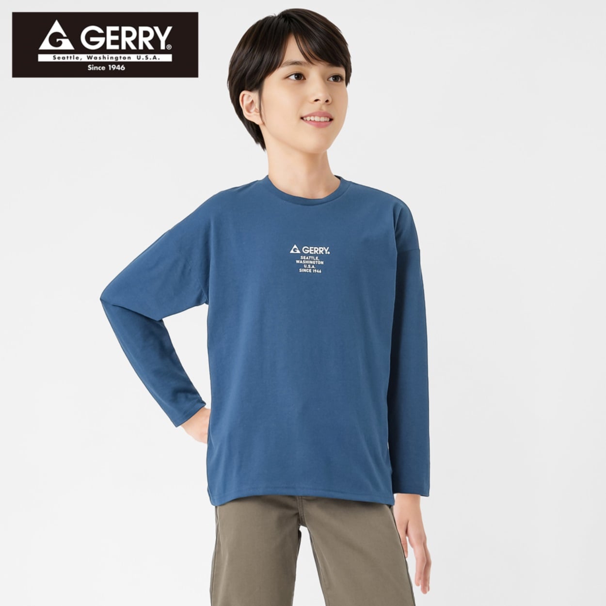 GERRY(ジェリー) バックロゴプリント長袖Tシャツ 男の子 女の子
