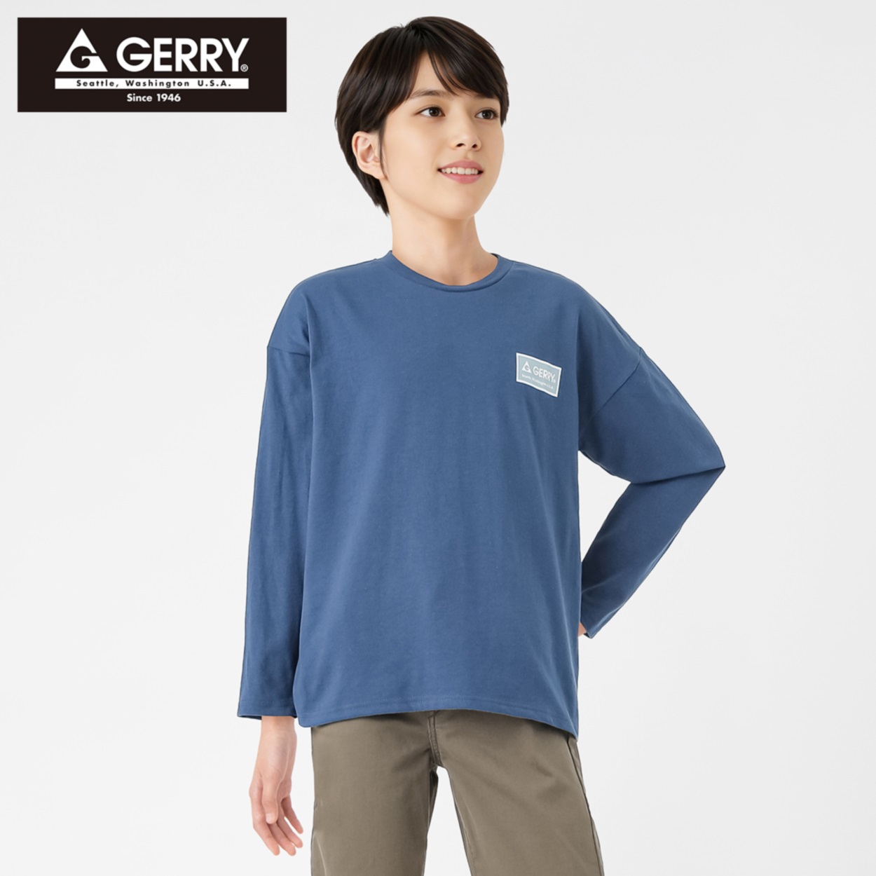 GERRY(ジェリー) メッセージプリント長袖Tシャツ 男の子 女の子