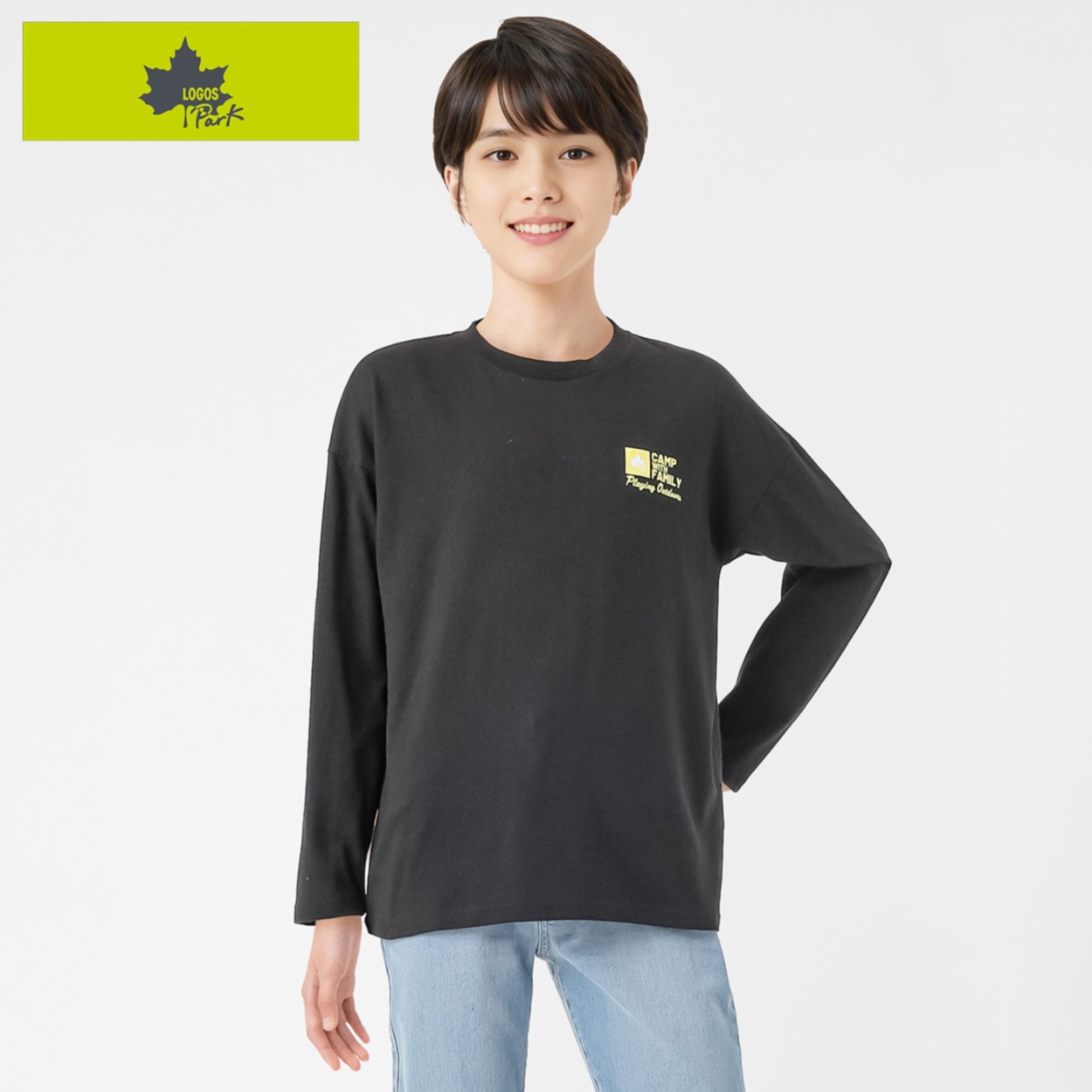 LOGOS park(ロゴスパーク) バック縦プリント長袖Tシャツ 男の子 