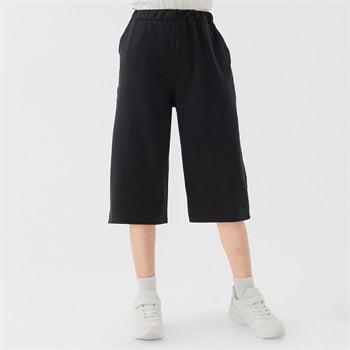 エステル天竺バック布帛ポケット７分パンツ 男の子 キッズ 130cm-170cm(ブラック-130cm)