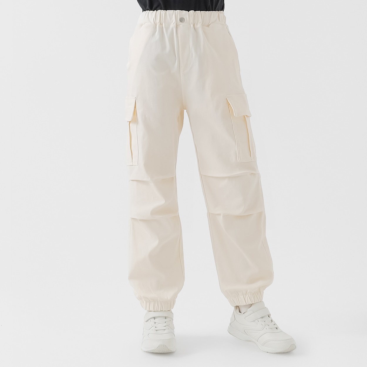 膝タックワイドカーゴパンツ 男の子 キッズ 130cm-170cm(キナリ-170cm)