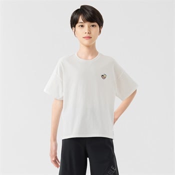空紡糸天竺刺繍ビッグシルエットＴシャツ 男の子 キッズ 130cm-170cm(ホワイト-130cm)