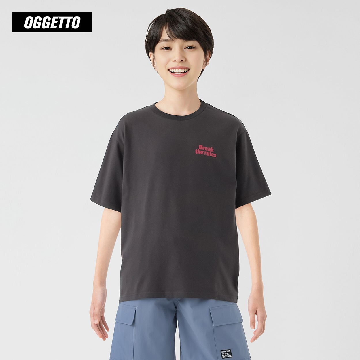 OGGETTO(オジェット) バックバーガーＴシャツ 男の子 キッズ 140cm-170cm(チヤコ－ルグレ－-170cm)