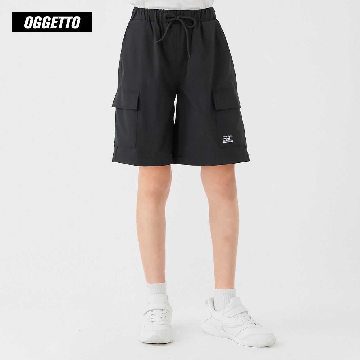 OGGETTO(オジェット) リップカーゴショートパンツ 男の子 キッズ 140cm-170cm(ブラック-140cm)