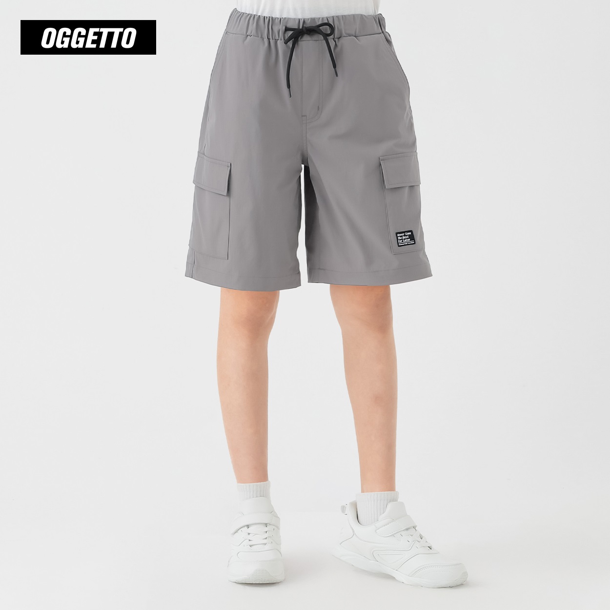 OGGETTO(オジェット) リップカーゴショートパンツ 男の子 キッズ 140cm-170cm(グレー-140cm)
