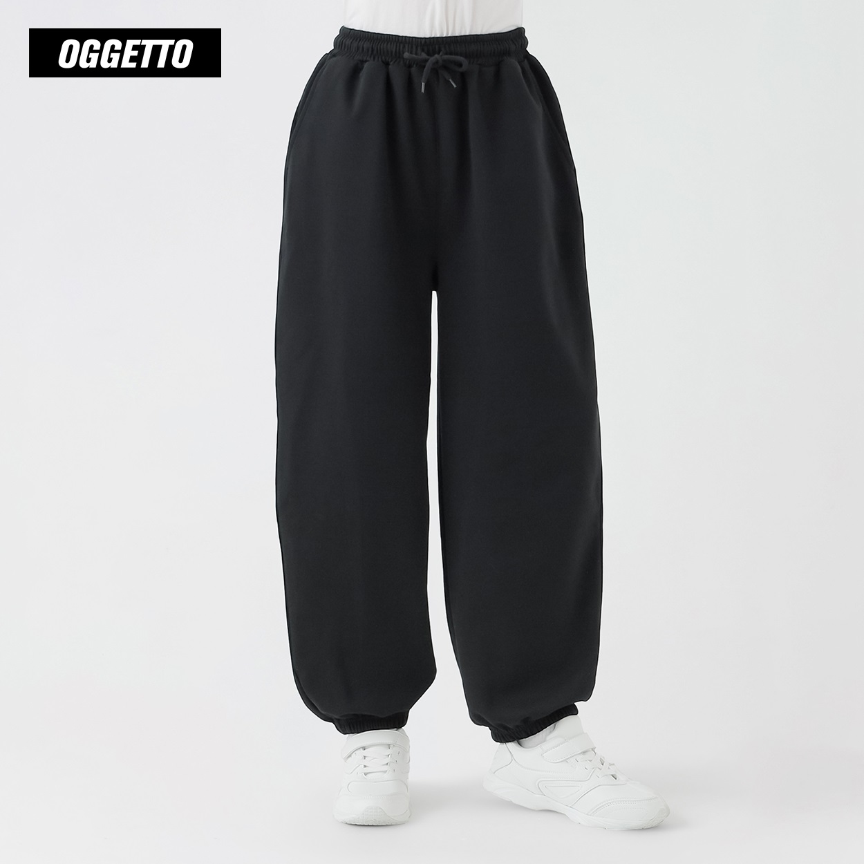 OGGETTO(オジェット) バックオバケジョグパンツ 男の子 キッズ 140cm-170cm(ブラック-150cm)