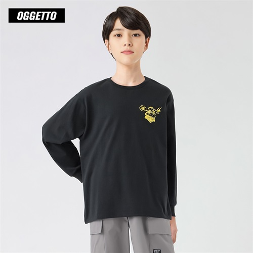 OGGETTO(オジェット) バックオバケロングＴシャツ 男の子 キッズ 140cm-170cm(ブラック-140cm)