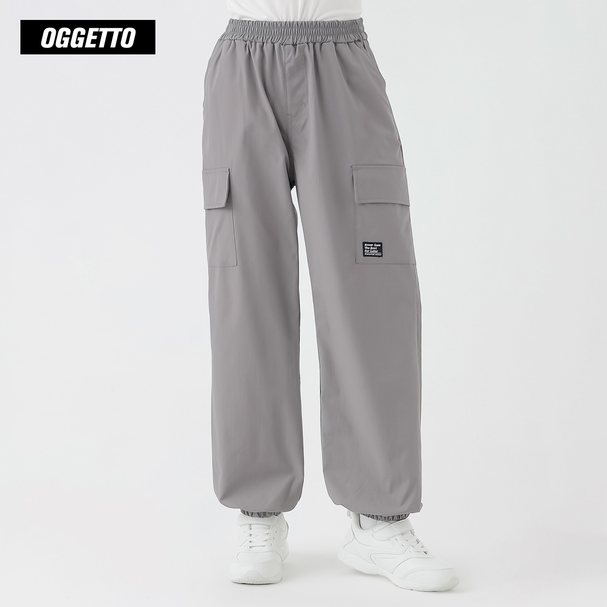 OGGETTO(オジェット) リップカーゴロングパンツ 男の子 キッズ 140cm-170cm(グレー-170cm)