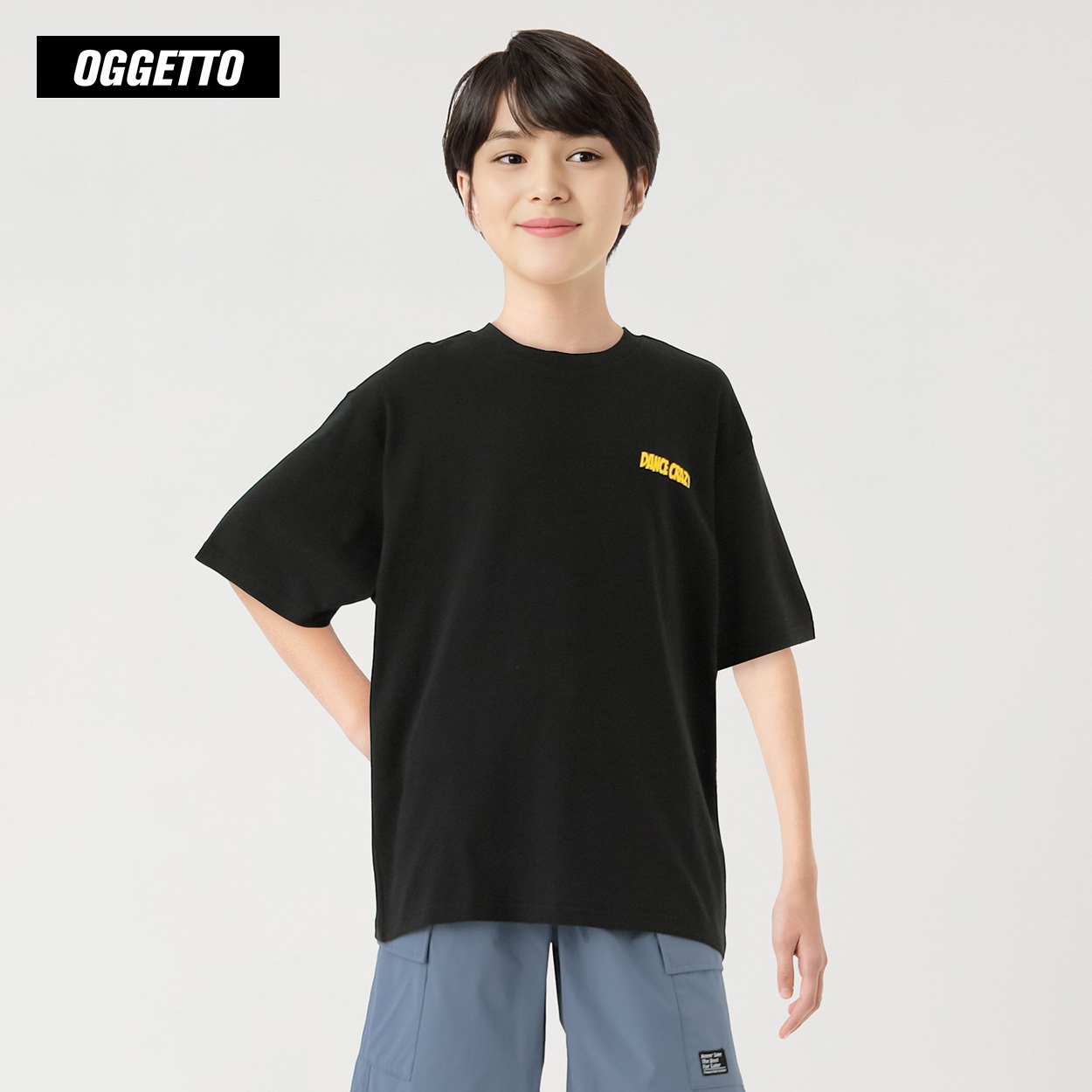 OGGETTO(オジェット)  オバケ蛍光発泡Tシャツ キッズ 男の子 140cm-170cm(ブラック-160cm)