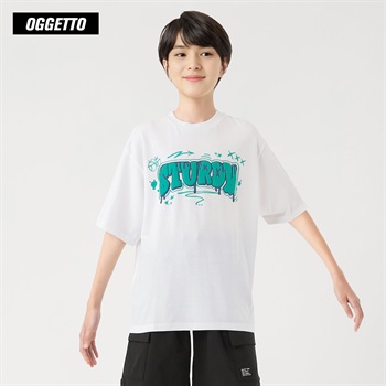 OGGETTO(オジェット)  発泡ロゴTシャツ キッズ 男の子 140cm-170cm(ホワイト-140cm)