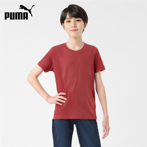 PUMA プーマ 半袖ジャガードシャツ 男の子 キッズ 130cm-160cm(レッド-130cm)