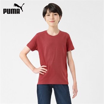 PUMA プーマ 半袖ジャガードシャツ 男の子 キッズ 130cm-160cm(レッド-130cm)