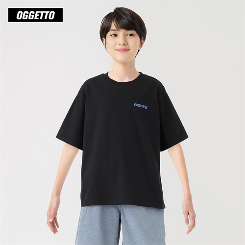 OGGETTO(オジェット) サメバック発砲Tシャツ 男の子 キッズ 140cm-170cm(ブラック-140cm)