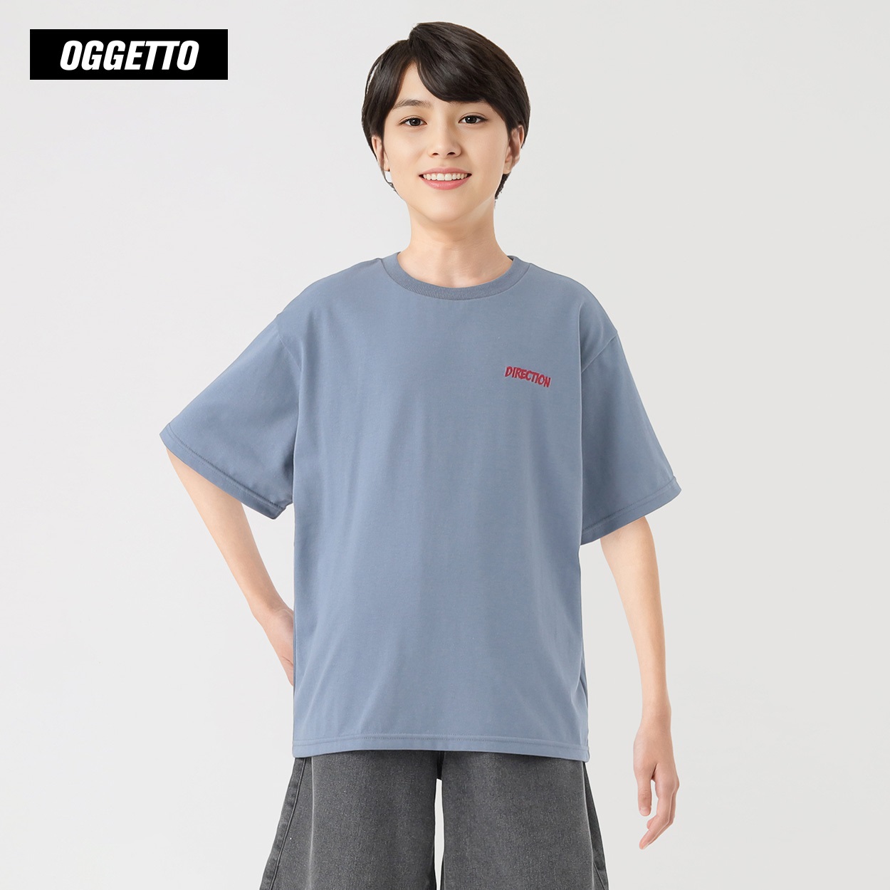 OGGETTO(オジェット) サメバック発砲Tシャツ 男の子 キッズ 140cm-170cm(ブルー-170cm)