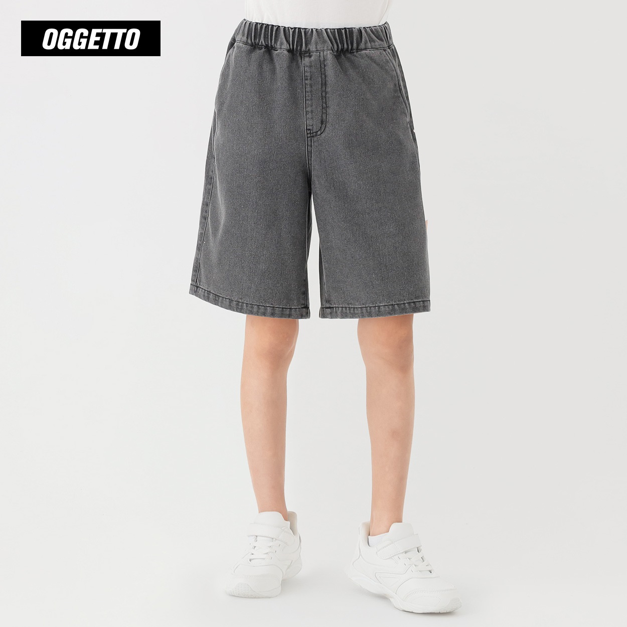 OGGETTO(オジェット) デニムオバケハーフパンツ 男の子 キッズ 140cm-170cm(チャコ－ルグレ－-140cm)