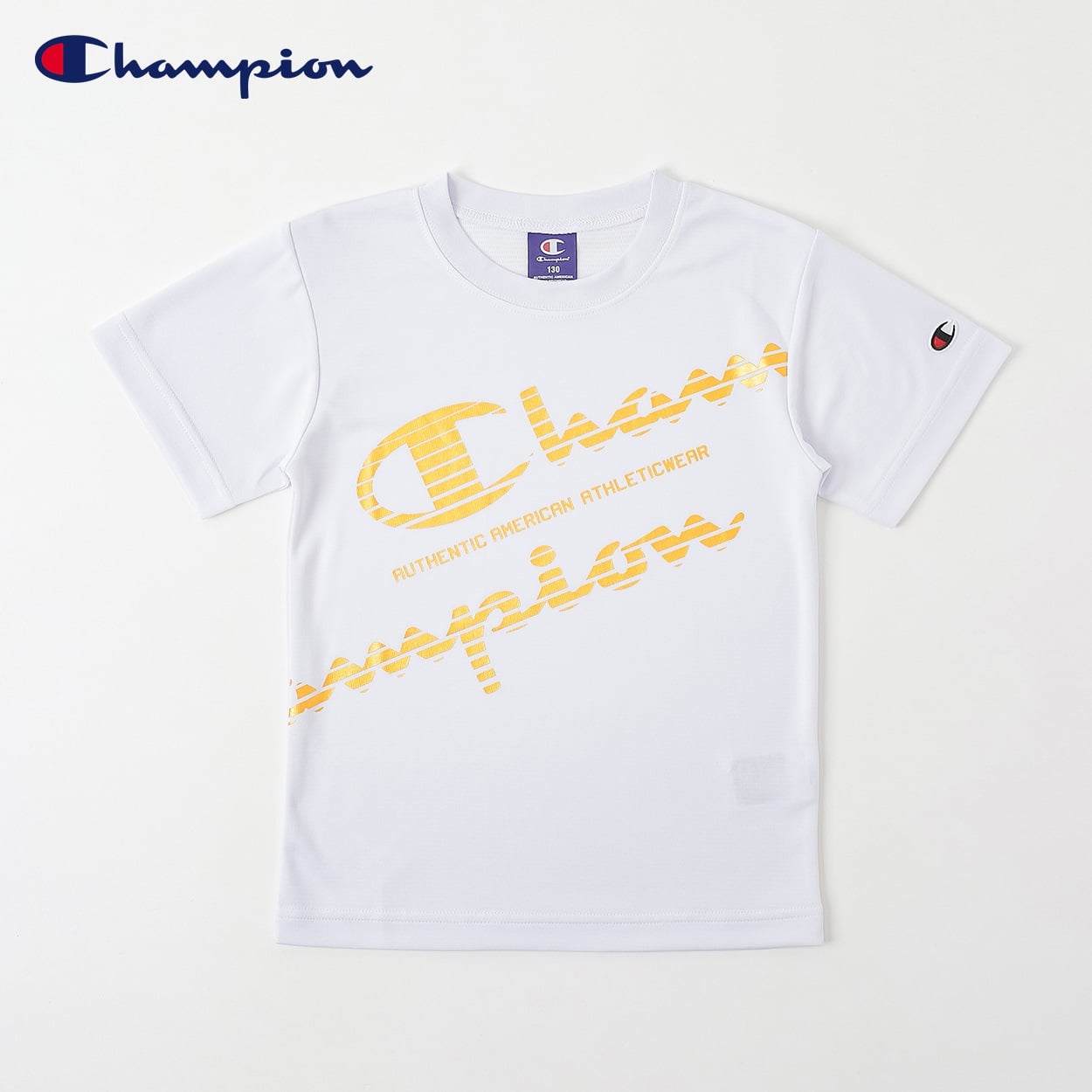 帝京大学 championTシャツ V11 Champion チャンピオン光沢プリント半袖Tシャツ 男の子 キッズ 130cm