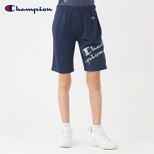 Champion チャンピオン光沢プリントハーフパンツ 男の子 キッズ 130cm-160cm(ネイビー-130cm)
