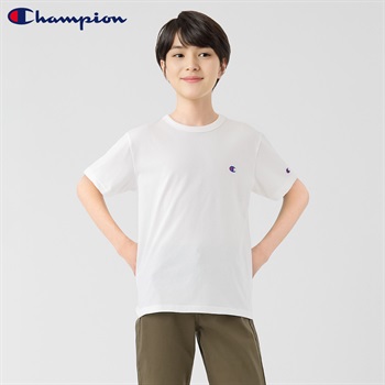 Champion(チャンピオン) ワンポイント半袖Ｔシャツ 男の子 キッズ 130cm-160cm(ホワイト-130cm)