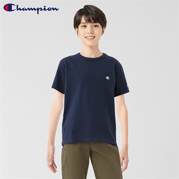 Champion(チャンピオン) ワンポイント半袖Ｔシャツ 男の子 キッズ 130cm-160cm(ネイビー-130cm)