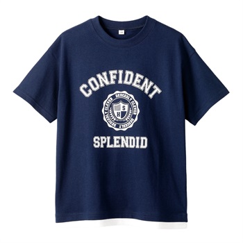 重ね着風アメカジ半袖Ｔシャツ 男の子 キッズ 130cm-170cm(ネイビー-130cm)