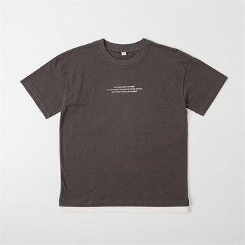 フォト重ね着風半袖Ｔシャツ 男の子 キッズ 130cm-170cm(チャコールグレー-130cm)