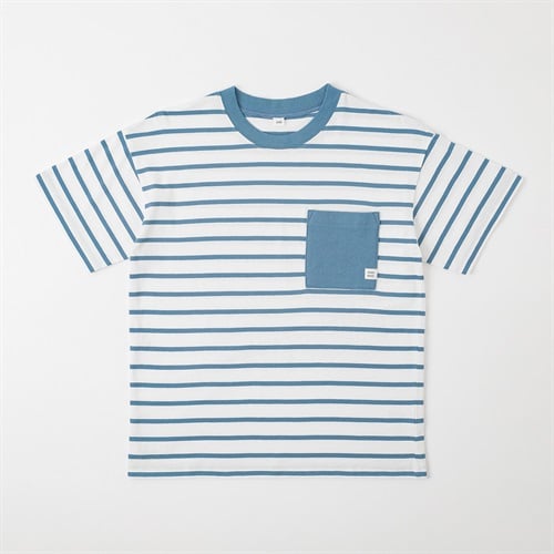 先染めボーダー半袖Ｔシャツ 男の子 キッズ 130cm-170cm(サックス-130cm)