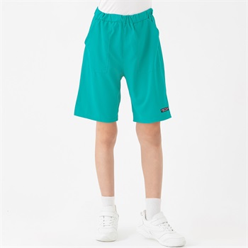 布帛メッシュベーカーポケットハーフパンツ 男の子 キッズ 130cm-160cm(ターコイズブルー-130cm)