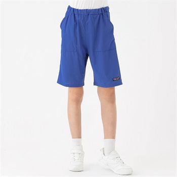 布帛メッシュベーカーポケットハーフパンツ 男の子 キッズ 130cm-160cm(ブルー-130cm)