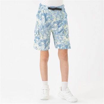 ニットメッシュバックル付ハーフパンツ 男の子 キッズ 130cm-160cm(ブルー-130cm)