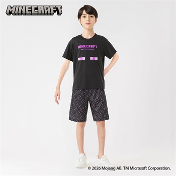 Minecraft(マインクラフト)上下セット キッズ 130cm-160cm(ブラック-130cm)