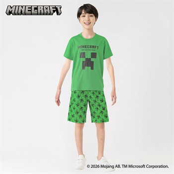 Minecraft(マインクラフト)上下セット キッズ 130cm-160cm(グリーン-130cm)
